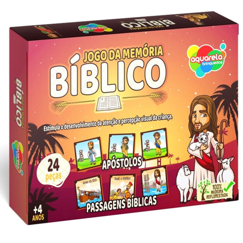 Jogo da Memória em Madeira Infantil - Bíblico