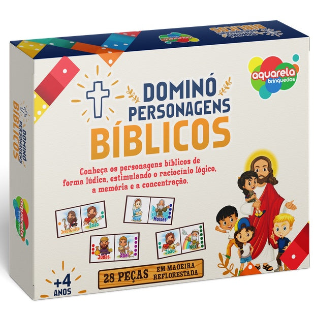 Dominó de Madeira Infantil - Bíblico