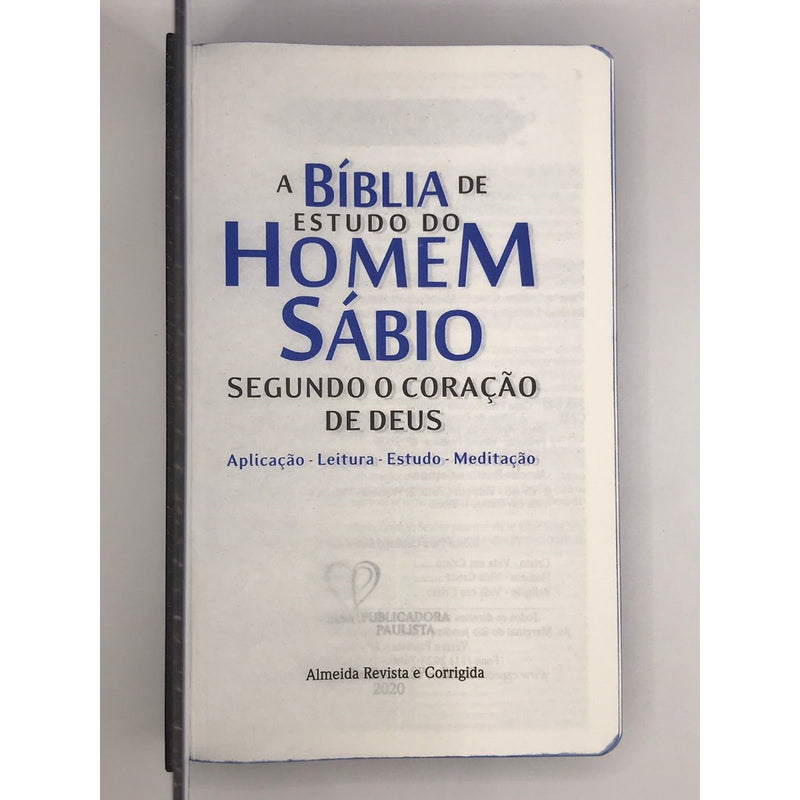 Bíblia do Homem Sábio - Capa Dura Preta e Azul